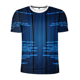 Мужская футболка 3D спортивная с принтом КОДЫ в Санкт-Петербурге, 100% полиэстер с улучшенными характеристиками | приталенный силуэт, круглая горловина, широкие плечи, сужается к линии бедра | hugo weaving | pc | the matrix | код | компьютеры | матрица | матрица 4 | программист | программный код | цифры