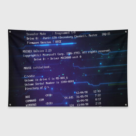Флаг-баннер с принтом BIOS CODE в Санкт-Петербурге, 100% полиэстер | размер 67 х 109 см, плотность ткани — 95 г/м2; по краям флага есть четыре люверса для крепления | hugo weaving | pc | the matrix | код | компьютеры | матрица | матрица 4 | программист | программный код | цифры