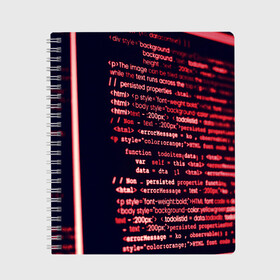 Тетрадь с принтом HTML&PHP в Санкт-Петербурге, 100% бумага | 48 листов, плотность листов — 60 г/м2, плотность картонной обложки — 250 г/м2. Листы скреплены сбоку удобной пружинной спиралью. Уголки страниц и обложки скругленные. Цвет линий — светло-серый
 | Тематика изображения на принте: hugo weaving | pc | the matrix | код | компьютеры | матрица | матрица 4 | программист | программный код | цифры