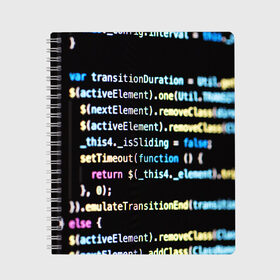 Тетрадь с принтом ПРОГРАММИСТ в Санкт-Петербурге, 100% бумага | 48 листов, плотность листов — 60 г/м2, плотность картонной обложки — 250 г/м2. Листы скреплены сбоку удобной пружинной спиралью. Уголки страниц и обложки скругленные. Цвет линий — светло-серый
 | Тематика изображения на принте: hugo weaving | pc | the matrix | код | компьютеры | матрица | матрица 4 | программист | программный код | цифры