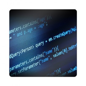 Магнит виниловый Квадрат с принтом CODE STYLE в Санкт-Петербурге, полимерный материал с магнитным слоем | размер 9*9 см, закругленные углы | hugo weaving | pc | the matrix | код | компьютеры | матрица | матрица 4 | программист | программный код | цифры