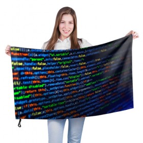 Флаг 3D с принтом ПРОГРАММИРОВАНИЕ в Санкт-Петербурге, 100% полиэстер | плотность ткани — 95 г/м2, размер — 67 х 109 см. Принт наносится с одной стороны | hugo weaving | pc | the matrix | код | компьютеры | матрица | матрица 4 | программист | программный код | цифры