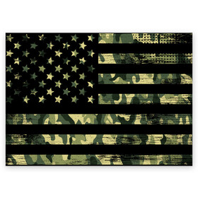 Поздравительная открытка с принтом American Flag Camo в Санкт-Петербурге, 100% бумага | плотность бумаги 280 г/м2, матовая, на обратной стороне линовка и место для марки
 | eagle | states | united | usa | армейские | армия | камуфляж | орел | служба | снайпер | соединенных | солдат | сша | форма | штатов