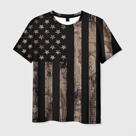 Мужская футболка 3D с принтом American Flag Camo в Санкт-Петербурге, 100% полиэфир | прямой крой, круглый вырез горловины, длина до линии бедер | eagle | states | united | usa | армейские | армия | камуфляж | орел | служба | снайпер | соединенных | солдат | сша | форма | штатов