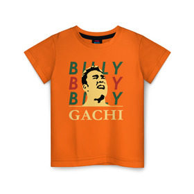 Детская футболка хлопок с принтом BIlly GACHI в Санкт-Петербурге, 100% хлопок | круглый вырез горловины, полуприлегающий силуэт, длина до линии бедер | aniki | art | billy | billy herrington | gachi | gachimuchi | van | аники | арт | вэн | гачи | гачибасс | гачимучи