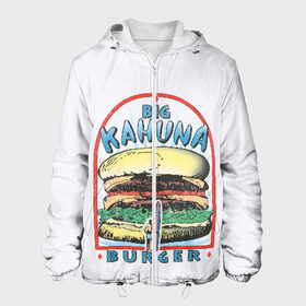 Мужская куртка 3D с принтом Big Kahuna Burger в Санкт-Петербурге, ткань верха — 100% полиэстер, подклад — флис | прямой крой, подол и капюшон оформлены резинкой с фиксаторами, два кармана без застежек по бокам, один большой потайной карман на груди. Карман на груди застегивается на липучку | Тематика изображения на принте: big kahuna | burger | kahuna | pulp fiction | голливуд | кино | криминальное чтиво