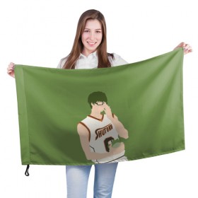 Флаг 3D с принтом Shintarou Midorima в Санкт-Петербурге, 100% полиэстер | плотность ткани — 95 г/м2, размер — 67 х 109 см. Принт наносится с одной стороны | basket | basketball | kuroko | kuroko no basket | midorima | shintarou | баскетбол | куроко | мидорима | шинтаро