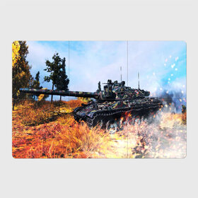 Магнитный плакат 3Х2 с принтом танк в Санкт-Петербурге, Полимерный материал с магнитным слоем | 6 деталей размером 9*9 см | game | tank | war | боевой танк | война | выстрел | дым | игра | искры | огонь | пламя | танк | танкист | техника