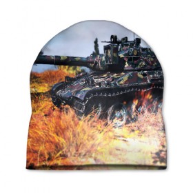 Шапка 3D с принтом танк в Санкт-Петербурге, 100% полиэстер | универсальный размер, печать по всей поверхности изделия | game | tank | war | боевой танк | война | выстрел | дым | игра | искры | огонь | пламя | танк | танкист | техника