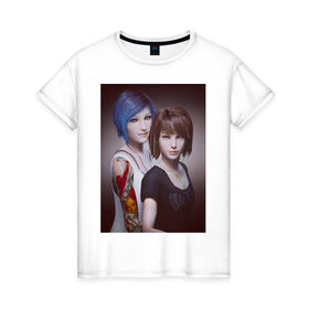 Женская футболка хлопок с принтом Chloe and Max в Санкт-Петербурге, 100% хлопок | прямой крой, круглый вырез горловины, длина до линии бедер, слегка спущенное плечо | арт | графика | игры | макс и хлоя