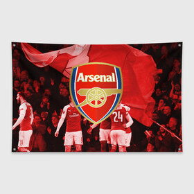 Флаг-баннер с принтом Arsenal в Санкт-Петербурге, 100% полиэстер | размер 67 х 109 см, плотность ткани — 95 г/м2; по краям флага есть четыре люверса для крепления | arsenal | arsenal fc | the gunners | английский клуб | арсенал | лондон | лондонский арсенал | премьер лига | футбол | футболист | футбольный клуб
