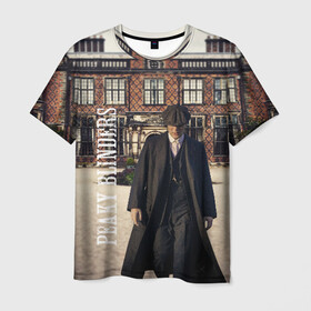 Мужская футболка 3D с принтом Peaky Blinders в Санкт-Петербурге, 100% полиэфир | прямой крой, круглый вырез горловины, длина до линии бедер | blinders | peaky | shelby | thomas | козырьки | острые | сериалы | томас | шелби