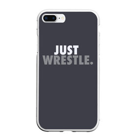 Чехол для iPhone 7Plus/8 Plus матовый с принтом Just wrestle в Санкт-Петербурге, Силикон | Область печати: задняя сторона чехла, без боковых панелей | Тематика изображения на принте: freestyle | just | wrestle | wrestling | борись | борцовское | борцы | борьба | вольная | вольники | греко римская | девиз | лозунг | просто борись