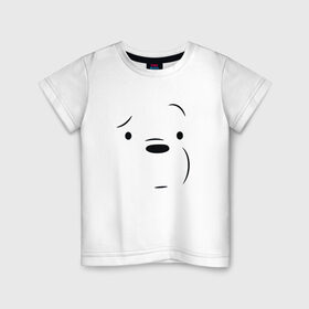 Детская футболка хлопок с принтом Белый мишка в Санкт-Петербурге, 100% хлопок | круглый вырез горловины, полуприлегающий силуэт, длина до линии бедер | we bare bears | белый | вся правда о медведях | гриз | гризз | гризли | медведь | мы обычные медведи | пан пан | панда | три обычных медведя