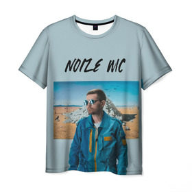 Мужская футболка 3D с принтом Noize MC в Санкт-Петербурге, 100% полиэфир | прямой крой, круглый вырез горловины, длина до линии бедер | music | noize | noize mc | rap | все как у людей | музыка | музыкант | надпись | нойз | нойз мс | рэп