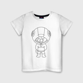 Детская футболка хлопок с принтом LEON (раскраска) в Санкт-Петербурге, 100% хлопок | круглый вырез горловины, полуприлегающий силуэт, длина до линии бедер | 