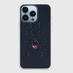Чехол для iPhone 13 Pro с принтом Каракурт в Санкт-Петербурге,  |  | Тематика изображения на принте: marvel | spider | австралия | арахнофобия | вдова | кокон | красная | марвел | муха | насекомое | нить | паутина | полосы | сеть | спайдер | супергерой | тарантул | укус | фобия | черная | яд