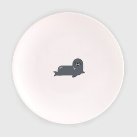 Тарелка с принтом Миленький тюлень в Санкт-Петербурге, фарфор | диаметр - 210 мм
диаметр для нанесения принта - 120 мм | Тематика изображения на принте: животные | карикатура | милота | тюлень | тюленьчик
