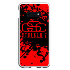 Чехол для Samsung S10E с принтом Stalker GSC red в Санкт-Петербурге, Силикон | Область печати: задняя сторона чехла, без боковых панелей | gsc game world | stalker | stalker 2 | stalker 2 дата | stalker 2 прохождение | stalker red | stalker майка | скачать stalker 2 | сталкер | сталкер майка | сталкер свидшот