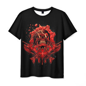 Мужская футболка 3D с принтом Gears of war в Санкт-Петербурге, 100% полиэфир | прямой крой, круглый вырез горловины, длина до линии бедер | gears | gears of war | гиарс | маркус | феникс
