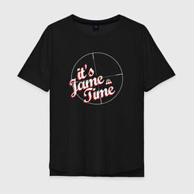 Мужская футболка хлопок Oversize с принтом cs:go - Jame Time! (Avangar) в Санкт-Петербурге, 100% хлопок | свободный крой, круглый ворот, “спинка” длиннее передней части | avangar | awp | csgo | jame | авангар | ксго