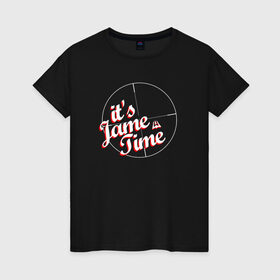 Женская футболка хлопок с принтом cs:go - Jame Time! (Avangar) в Санкт-Петербурге, 100% хлопок | прямой крой, круглый вырез горловины, длина до линии бедер, слегка спущенное плечо | avangar | awp | csgo | jame | авангар | ксго