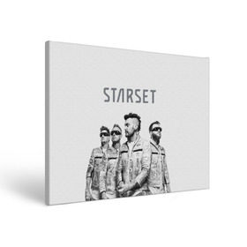 Холст прямоугольный с принтом Starset Band в Санкт-Петербурге, 100% ПВХ |  | logo | rock | starset | лого | рок | старсет