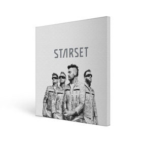 Холст квадратный с принтом Starset Band в Санкт-Петербурге, 100% ПВХ |  | logo | rock | starset | лого | рок | старсет