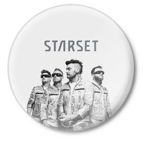 Значок с принтом Starset Band в Санкт-Петербурге,  металл | круглая форма, металлическая застежка в виде булавки | logo | rock | starset | лого | рок | старсет
