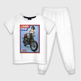 Детская пижама хлопок с принтом Ява в Санкт-Петербурге, 100% хлопок |  брюки и футболка прямого кроя, без карманов, на брюках мягкая резинка на поясе и по низу штанин
 | jawa | jawa 350 | jawa мотоциклы | купить jawa | мотоцикл | мотоцикл ява | ява | ява 350