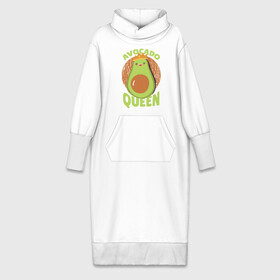 Платье удлиненное хлопок с принтом Авокадо Королева в Санкт-Петербурге,  |  | avocado | queen | авокадо | королева | королевы | надписи | надпись