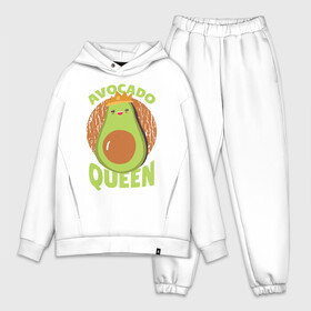 Мужской костюм хлопок OVERSIZE с принтом Авокадо Королева в Санкт-Петербурге,  |  | avocado | queen | авокадо | королева | королевы | надписи | надпись