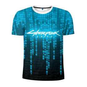 Мужская футболка 3D спортивная с принтом CYBERPUNK 2077 в Санкт-Петербурге, 100% полиэстер с улучшенными характеристиками | приталенный силуэт, круглая горловина, широкие плечи, сужается к линии бедра | 2077 | cyberpunk 2020 | cyberpunk 2077 | cyberpunk 2077 samurai | cyberpunk city | кибер панк. | киберпанк | киберпанк 2077