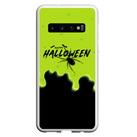 Чехол для Samsung Galaxy S10 с принтом Happy Halloween в Санкт-Петербурге, Силикон | Область печати: задняя сторона чехла, без боковых панелей | ghost | halloween | ведьма | джек | дух | кельты | монстр | нечисть | паук | паутина | праздник | привидение | призрак | пугало | тень | тыква | хеллоуин | хэллоуин