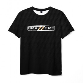 Мужская футболка 3D с принтом BRAZZERS в Санкт-Петербурге, 100% полиэфир | прямой крой, круглый вырез горловины, длина до линии бедер | brazzers | hub | бразерс