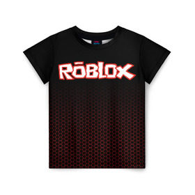 Детская футболка 3D с принтом Roblox в Санкт-Петербурге, 100% гипоаллергенный полиэфир | прямой крой, круглый вырез горловины, длина до линии бедер, чуть спущенное плечо, ткань немного тянется | 