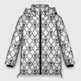 Женская зимняя куртка 3D с принтом KILLER QUEEN SKULL в Санкт-Петербурге, верх — 100% полиэстер; подкладка — 100% полиэстер; утеплитель — 100% полиэстер | длина ниже бедра, силуэт Оверсайз. Есть воротник-стойка, отстегивающийся капюшон и ветрозащитная планка. 

Боковые карманы с листочкой на кнопках и внутренний карман на молнии | adventure | jojo | jojo s bizarre | jojo’s bizarre adventure | killer queen | аниме | джоджо | манга | невероятные приключения джоджо