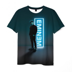 Мужская футболка 3D с принтом Eminem в Санкт-Петербурге, 100% полиэфир | прямой крой, круглый вырез горловины, длина до линии бедер | emenem | eminem | hip hop | hiphop | kamikaze | marshal mathers | marshall | marshall mathers | rap | rap god | revival | slim shadi | slim shady | venom | еминем | олдскул | реп | рэп | хипхоп | эминем