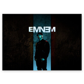 Поздравительная открытка с принтом Eminem в Санкт-Петербурге, 100% бумага | плотность бумаги 280 г/м2, матовая, на обратной стороне линовка и место для марки
 | Тематика изображения на принте: emenem | eminem | hip hop | hiphop | kamikaze | marshal mathers | marshall | marshall mathers | rap | rap god | revival | slim shadi | slim shady | venom | еминем | олдскул | реп | рэп | хипхоп | эминем