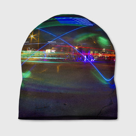 Шапка 3D с принтом Neon в Санкт-Петербурге, 100% полиэстер | универсальный размер, печать по всей поверхности изделия | neon | город | города | городе | городом | городской | неон | неонка | неоновые | неоновый | свет | светящиеся | светящийся | светящимся