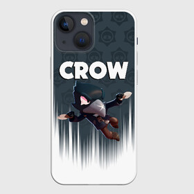 Чехол для iPhone 13 mini с принтом BRAWL STARS CROW в Санкт-Петербурге,  |  | brawl stars | bull | colt | crow | leon | stars | берли | бо | брок | ворон | джесси | динамайк | дэррил | кольт | леон | мортис | нита | пайпер | пенни | поко | пэм | рикошет | спайк | фрэнк | шелли | эль примо