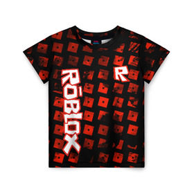 Детская футболка 3D с принтом Roblox в Санкт-Петербурге, 100% гипоаллергенный полиэфир | прямой крой, круглый вырез горловины, длина до линии бедер, чуть спущенное плечо, ткань немного тянется | roblox | roblox games | игра роблокс | роблокс симулятор
