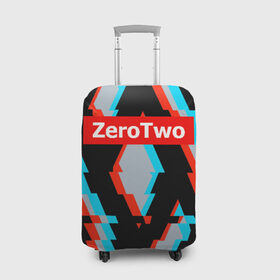 Чехол для чемодана 3D с принтом Darling In The Franxx ZT в Санкт-Петербурге, 86% полиэфир, 14% спандекс | двустороннее нанесение принта, прорези для ручек и колес | 02 | anime | darling in the franxx | hiro | manga | zero two | аниме | ахегао | любимый во франксе | манга | милый во франксе | ноль два | хиро