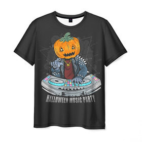 Мужская футболка 3D с принтом Halloween party в Санкт-Петербурге, 100% полиэфир | прямой крой, круглый вырез горловины, длина до линии бедер | diy | ghost | halloween | horror | makeup | scary | skull clown | trick or treat | вампир | ведьма | кошка | луна | магия | ночь | тыква | хэллоуин