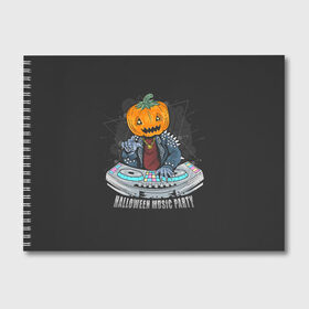 Альбом для рисования с принтом Halloween party в Санкт-Петербурге, 100% бумага
 | матовая бумага, плотность 200 мг. | diy | ghost | halloween | horror | makeup | scary | skull clown | trick or treat | вампир | ведьма | кошка | луна | магия | ночь | тыква | хэллоуин