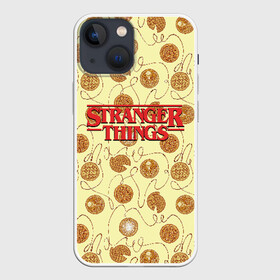 Чехол для iPhone 13 mini с принтом Stranger Thing. Pancakes в Санкт-Петербурге,  |  | beyond | eleven | hopper | jane | mike | stranger | things | wheeler | дастин | дела | джейн | загадочные | майк | одиннадцать | очень | события | странные | уилер | хендерсон | хоппер