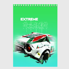 Скетчбук с принтом Extrime Racer в Санкт-Петербурге, 100% бумага
 | 48 листов, плотность листов — 100 г/м2, плотность картонной обложки — 250 г/м2. Листы скреплены сверху удобной пружинной спиралью | Тематика изображения на принте: auto | motorsport | racing | авто