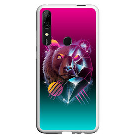 Чехол для Honor P Smart Z с принтом RETRO CYBER BEAR NEON в Санкт-Петербурге, Силикон | Область печати: задняя сторона чехла, без боковых панелей | Тематика изображения на принте: hotline miami | neon | outrun | outrun electro | retro | retrowave | synth | synthwave | неон | ретро | хотлайн майами