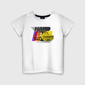 Детская футболка хлопок с принтом Hard Classic в Санкт-Петербурге, 100% хлопок | круглый вырез горловины, полуприлегающий силуэт, длина до линии бедер | автоваз | боевая классика | ваз | жигули | лада