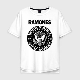 Мужская футболка хлопок Oversize с принтом Ramones в Санкт-Петербурге, 100% хлопок | свободный крой, круглый ворот, “спинка” длиннее передней части | Тематика изображения на принте: ramone | ramones | группа | джонни | джоуи | ди ди томми | марки | панк | поп | раманес | раманэс | рамон | рамонес | рамонэс | рамоун | рамоунз | рамоунс | рок | хард | хардрок